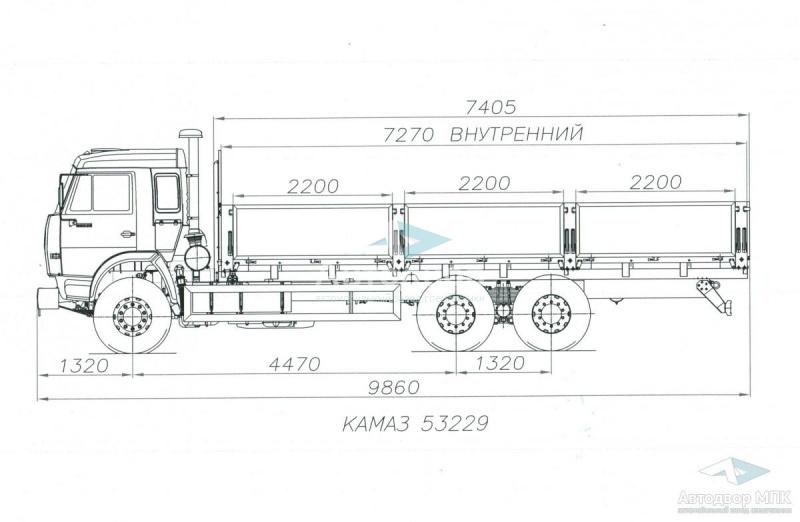 Бортовой а/м на шасси КАМАЗ 53229